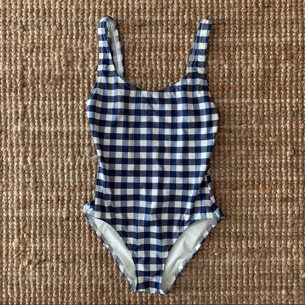 Solid And Striped Gingham One-Piece - image 1